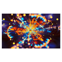 Ilustrace Dark abstract flower fractal, oxygen, 40x24.6 cm