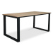Jídelní stůl Brick 160x76x90 cm (dub craft, černá)