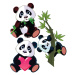Sada 3 nástěnných dětských samolepek Ambiance Panda