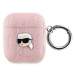 Karl Lagerfeld PU Embossed Karl Head Pouzdro pro AirPods 1/2 Pink