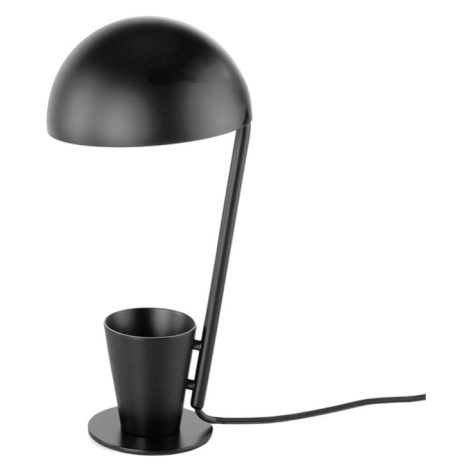 Estila Moderní stolní lampa Vita Naturale z lakované oceli černá 49cm
