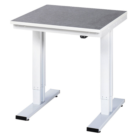 RAU Psací stůl s elektrickým přestavováním výšky, povlak z linolea, nosnost 300 kg, š x h 750 x 