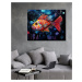 Obrazy na stěnu - Barevná ryba Rozměr: 40x50 cm, Rámování: bez rámu a bez vypnutí plátna