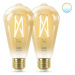 WiZ SET 2x LED žárovka E27 ST64 Filmant amber 6,7W (50W) 640lm 2000-5000K IP20, stmívatelné