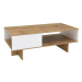 Konferenční stolek MOCHO, dub wotan/bílý lesk