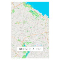 Mapa Buenos Aires color, (26.7 x 40 cm)