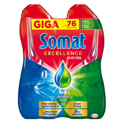 Somat Excellence Duo gel do myčky na mytí nádobí 2 x 684ml