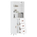 vidaXL Skříň highboard bílá 69,5 x 34 x 180 cm kompozitní dřevo