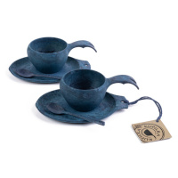 Kupilka Slow Down set - 2x KUKSA - 210 ml + 2x talíř + 2x čajová lžička - Blueberry (BLUE)