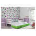 BMS Dětská postel s přistýlkou ERYK 2 | bílá Barva: bílá / růžová, Rozměr: 190 x 80 cm