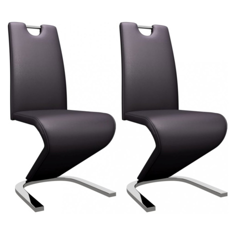 Jídelní židle 2 ks umělá kůže / chrom Dekorhome Modrá,Jídelní židle 2 ks umělá kůže / chrom Deko vidaXL