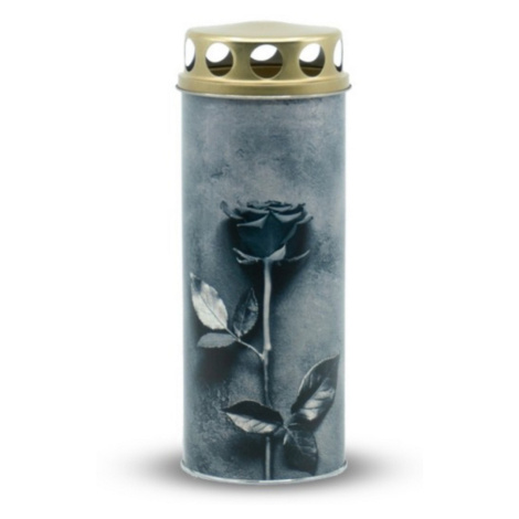 Hřbitovní svíčka Růže šedá, 6 x 16,5 cm, 195 g
