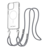 AlzaGuard Luxe Detach Lanyard Case Compatible with MagSafe for iPhone 15 šedý