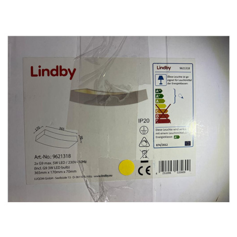 Lindby Lindby - LED Nástěnné svítidlo TIARA 2xG9/3W/230V