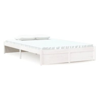 Rám postele bílý masivní dřevo 120 × 200 cm, 814945