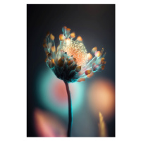 Fotografie Colorful Glowing Flower, Treechild, 26.7 × 40 cm