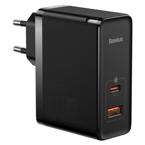 Basues GaN5 Pro univerzální rychlonabíječka USB-C / USB 100W PD3.0, QC4.0 +, AFC Black BASEUS