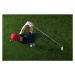 Fotografie A golfer swinging a golf club, overhead view, fStop Images - Halfdark, 40 × 26.7 cm