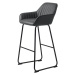 Furniria Designová barová židle Guillermo tmavě šedá