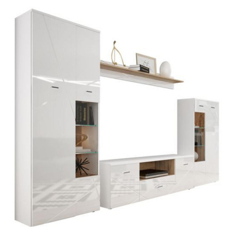 MID.YOU OBÝVACÍ SESTAVA, bílá, barvy dubu