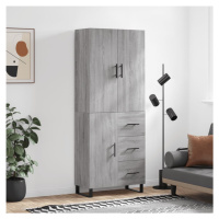 vidaXL Skříň highboard šedá sonoma 69,5 x 34 x 180 cm kompozitní dřevo