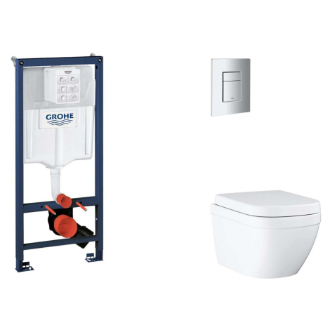 Grohe Rapid SL - Set předstěnové instalace, klozetu, sedátka SoftClose a tlačítka Skate Cosmopol