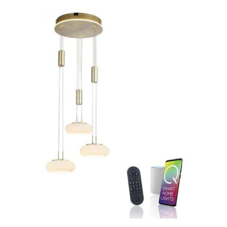 PN 2078-60 Q ETIENNE závěsné svítidlo Smart Home mosaz kruhové 3 ramenné ZigBee 2700-5000K - PAU PAULNEUHAUS