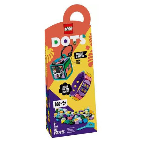 LEGO DOTS Neonový tygr – náramek a ozdoba na tašku 41945 STAVEBNICE