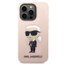 Karl Lagerfeld Liquid Silicone Ikonik NFT kryt iPhone 15 Pro Max růžový