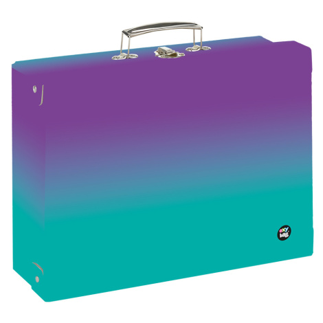 Kufřík lamino hranatý A4 Oxy Ombre - purple-blue OXYBAG