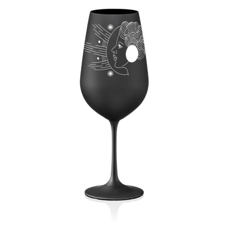 Crystalex sklenička na víno Panna Černá 550 ml 1KS Crystalex-Bohemia Crystal