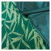 Sametový středový ubrus s potiskem zelené barvy
