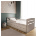 Dětská postel s úložným prostorem Tomáš 180x80 cm, šedá/bílá