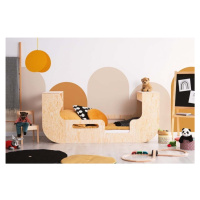 Dětská postel s úložným prostorem v přírodní barvě 90x200 cm RIKO – Adeko