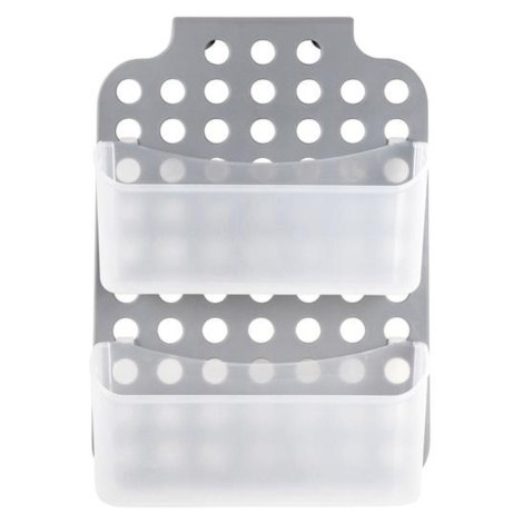 Závěsná dvoupatrová polička do koupelny TORO 35,5x25,5cm
