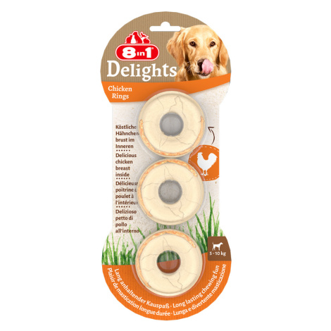 8in1 Delights žvýkací kroužky - 6 x 119 g (18 kusů)