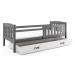 Dětská postel KUBUS s úložným prostorem 90x200 cm - grafit Bílá