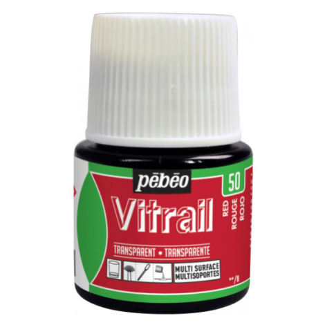 Vitrail (45ml) - 50 červená Pebeo