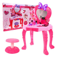 mamido Dětský toaletní stolek s příslušenstvím růžový