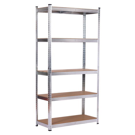 Kovový regál BestBerg BBMS-10 / 5 polic / stříbrná/hnědá Varianta: ivi0