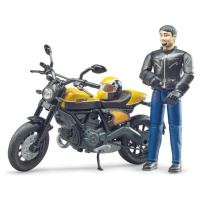 BRUDER - 63053 Motocykl Ducati Scrambler s jezdcem