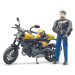 BRUDER - 63053 Motocykl Ducati Scrambler s jezdcem