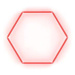 Escape6 Kompletní LED hexagonové svítidlo červené, rozměr 1 element 97 × 84 cm