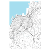 Mapa Vigo white, 26.7x40 cm