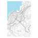 Mapa Vigo white, (26.7 x 40 cm)