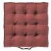 Dekoria Sedák Kuba s úchytem 40x40x6cm nebo 50x50x10cm, červená, 40 x 40 x 6 cm, Chenille, 162-0