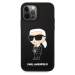 Zadní kryt Karl Lagerfeld Liquid Silicone Ikonik NFT pro Apple iPhone 12/12 Pro, black