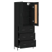 vidaXL Skříň highboard černá 69,5 x 34 x 180 cm kompozitní dřevo