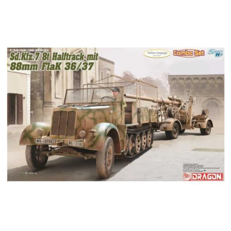 Modelový kit vojenského vozidla 6971 - Sd.KFZ.7 8t POZDNÍ s 88mm FlaK36/37 (1:35)