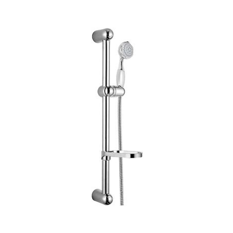 MEREO Sprchová souprava, pětipolohová sprcha, dvouzámková hadice, stavitelný držák, mýdlenka, pl